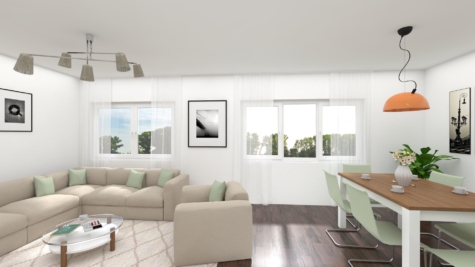 Kapitalanlage oder Eigenheim – Eigentumswohnung mit Balkon und Garage - (Visualisierung) (70817)