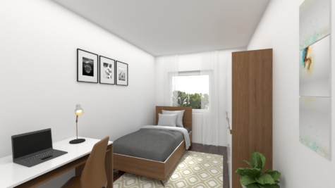 Kapitalanlage oder Eigenheim – Eigentumswohnung mit Balkon und Garage - (Visualisierung) (70822)