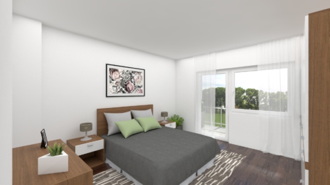Kapitalanlage oder Eigenheim – Eigentumswohnung mit Balkon und Garage - (Visualisierung) (70824)