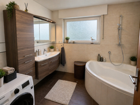 Attraktive 4-Zimmer-Wohnung mit Balkon & Garage auf Emst! - Badezimmer (69890)