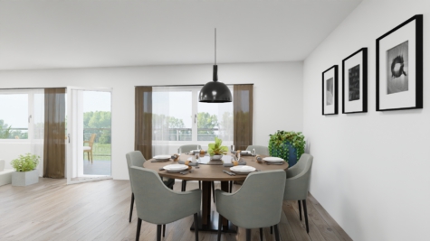 Einfamilienhaus mit Einliegerwohnung und idyllischem Garten – Eine wahre Perle! - Visualisierung Essbereich (70485)