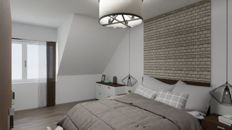 Wohnglück auf 134m². Reihenmittelhaus in ruhiger Lage von Iserlohn! - Schlafzimmer (Visualisierung) (70917)