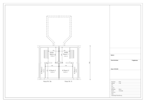 Ein Haus – viele Möglichkeiten: Wohnen, Vermieten oder beides kombinieren - Grundriss Kellergeschoss (69992)