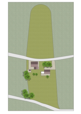 Ein Traum für Tierliebhaber – Ein- bis Zweifamilienhaus mit ca. 9.124 m² Land - Grundriss (70673)