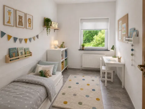 Charmante 3-Zimmer-Wohnung mit hellen Räumen - Visualisierung Kinderzimmer (71744)
