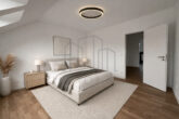 Modernes Wohnen mit Stil: 2-Zimmer-Wohnung mit Balkon und Einbauküche - Visualisierung Schlafzimmer