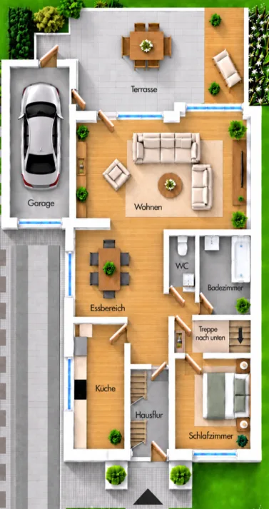 Wohnen und investieren mit Weitblick – Mehrfamilienhaus mit Gartenidylle - Erdgeschoss (71467)