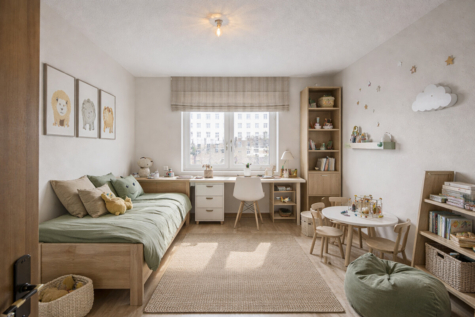 Eigentumswohnung mit 3 Zimmer, 1 Stellplatz & 2 Garagen! - Kinderzimmer (Visualisierung) (69908)
