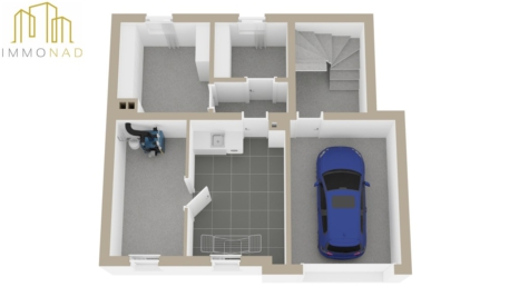 Doppelhaushälfte mit Stil: Ideal für Familien – großzügig, modern und mit viel Grün! - Grundriss Kellergeschoss (70181)