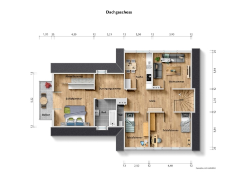 Vielseitige Immobilie mit Potenzial – ideal für die größere Familie! - Grundriss - Dachgeschoss (71270)