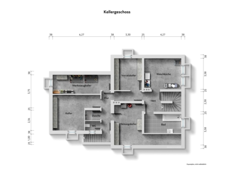 Vielseitige Immobilie mit Potenzial – ideal für die größere Familie! - Grundriss - Kellergeschoss (71271)