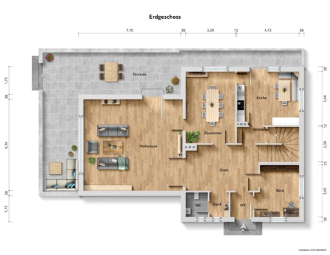 Vielseitige Immobilie mit Potenzial – ideal für die größere Familie! - Grundriss - Erdgeschoss (71269)