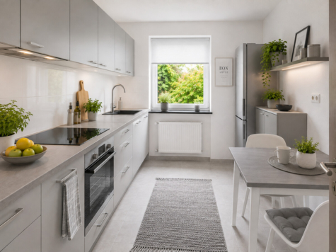 Schöne 3-Zimmer-Wohnung mit viel Tageslicht - Visualisierung Küche (69704)