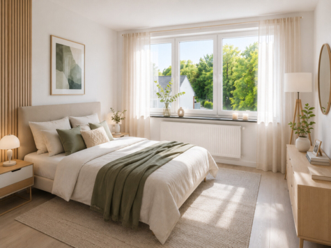 Schöne 3-Zimmer-Wohnung mit viel Tageslicht - Visualisierung Schlafzimmer (69698)