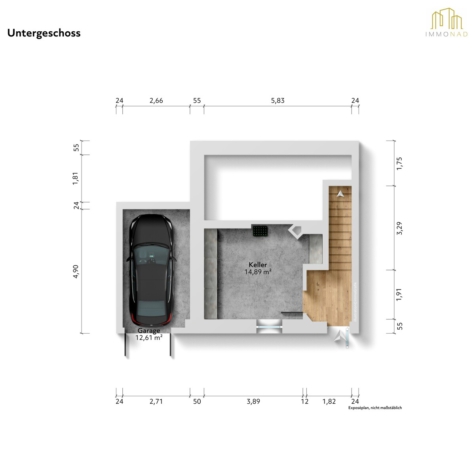 Doppelhaushälfte mit Wellness-Extras und Wohlfühlgarten - Kellergeschoss (71233)