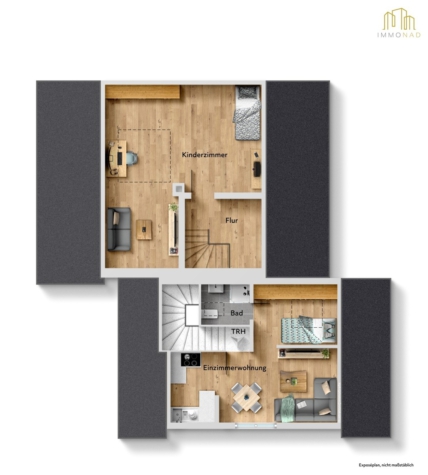 Wohntraum trifft Vielseitigkeit Maisonette mit Garage, & eigenständigem Studio - 2. Etage (71170)