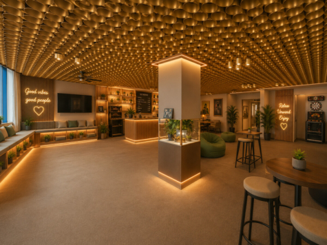 Charakterstarke Gewerbeeinheit für Gastronomie, Lounge oder Showroom - Visualisierung Hauptbereich (69794)