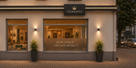 Charakterstarke Gewerbeeinheit für Gastronomie, Lounge oder Showroom - Visualisierung Straßenansicht (69786)