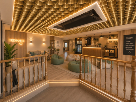 Charakterstarke Gewerbeeinheit für Gastronomie, Lounge oder Showroom - Visualisierung Hinterer Bereich (69798)