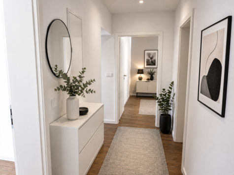 Moderne 3-Zimmer-Wohnung mit Balkon – frisch renoviert - Visualisierung Diele (69694)