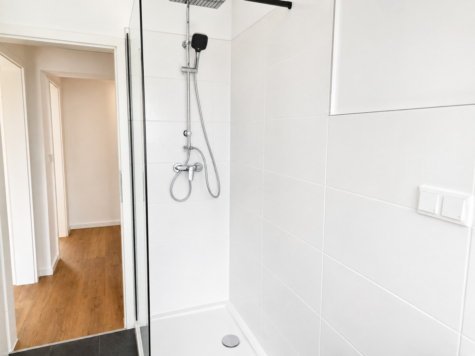 Moderne 3-Zimmer-Wohnung mit Balkon – frisch renoviert - Moderne Dusche (69691)