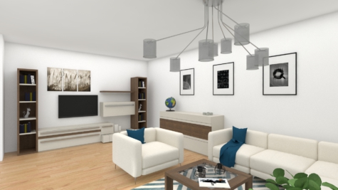 Ein Bungalow zum Verlieben. Einfamilienhaus mit viel Platz und Charisma. - Wohnzimmer (Visualisierung) (70627)