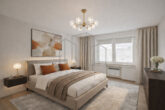Gepflegte 2-Zimmer-Wohnung in angenehmer Wohnanlage mit Balkon und Stellplatz - Visualisierung Schlafzimmer