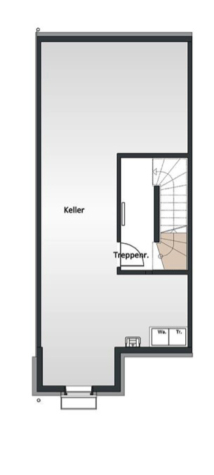 *Provisionsfrei für den Käufer* Modernes Reihenmittelhaus! - Grundriss Kellergeschoss (70230)