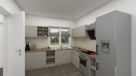 Charmantes Reihenmittelhaus mit Garten – Renovierungsbedürftiges Juwel mit Kellerbar- - (Visualisierung) Küche (70848)