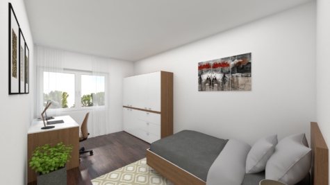 Charmantes Reihenmittelhaus mit Garten – Renovierungsbedürftiges Juwel mit Kellerbar- - (Visualisierung) 2 Kinderzimmer (70859)