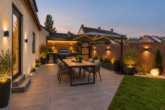 Gestaltungsidee Terrasse (Visualisierung – bauliche Änderungen dargestellt)