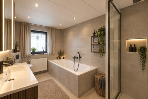 ZECHENHAUS MIT CHARAKTER – 5 ZIMMER, KAMIN, GARTEN & GARAGE - Badezimmer (Visualisierung) (69857)
